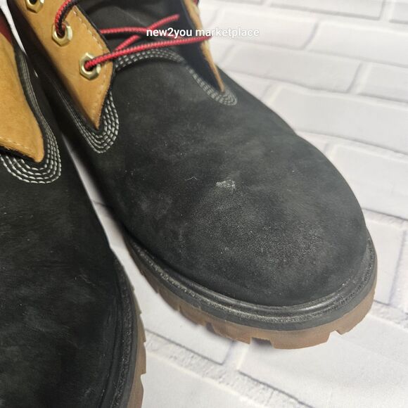 Timberland Men's 6" Premium waterproof Boots Red/Beige/Black Size 13M - Picture 10 of 16